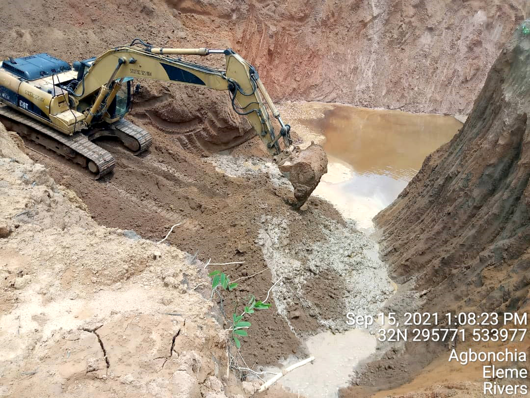 Remediation pit excavation